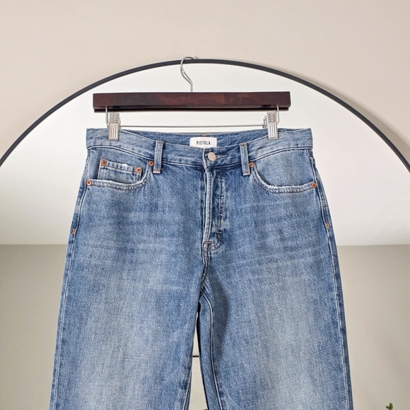 Pistola Maya Button-Fly Distressed Slouchy Relaxed Jeans, Size 27 - Picture 4 of 13